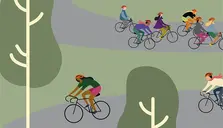 En illustration av cyklister 