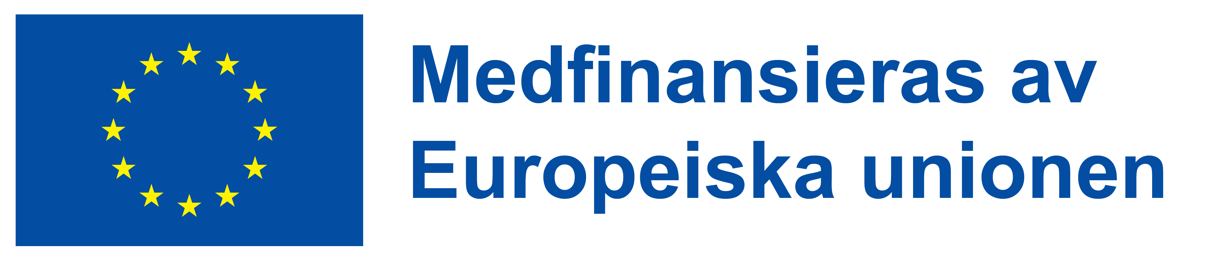 EU-flaggan intill texten Medfinansieras av Europeiska socialfonden