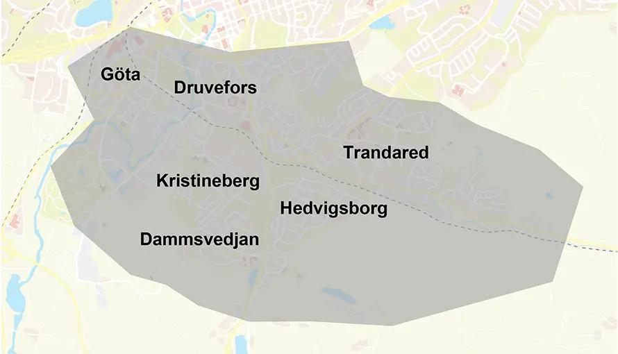 Kartbild över Daltorp.