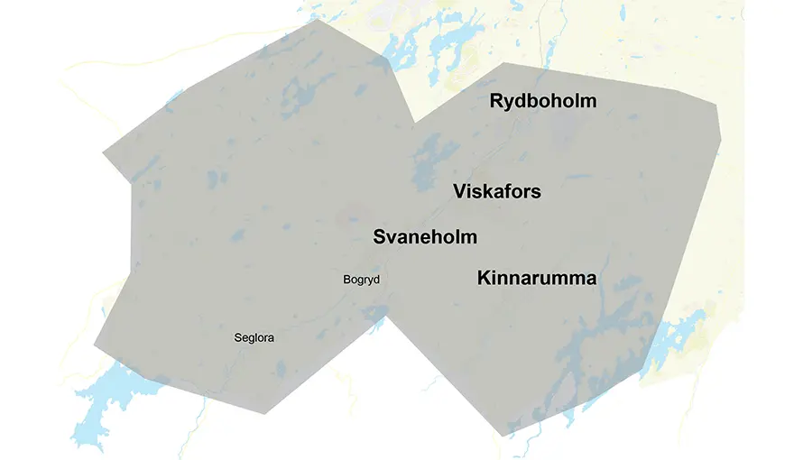 Karta över Viskafors.