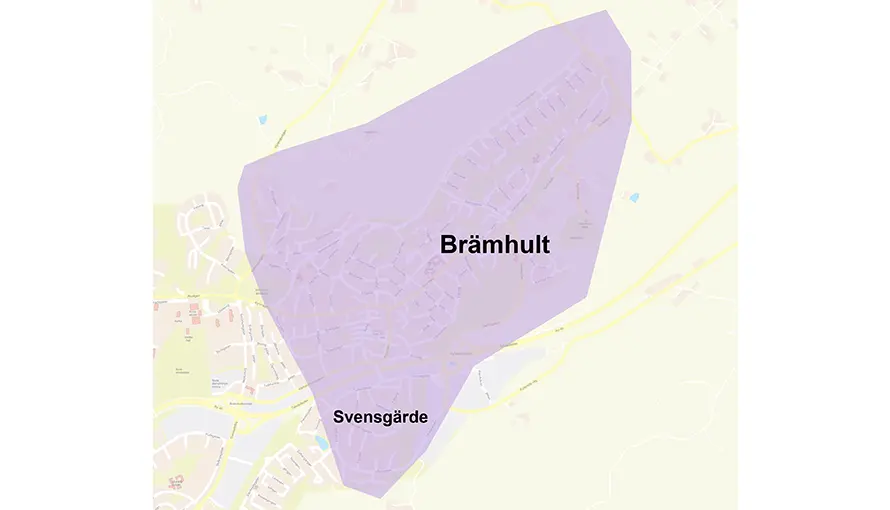 Karta över Brämhult.