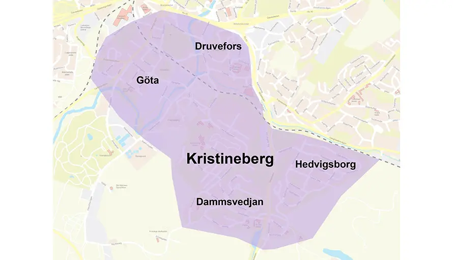 Karta över Kristineberg.