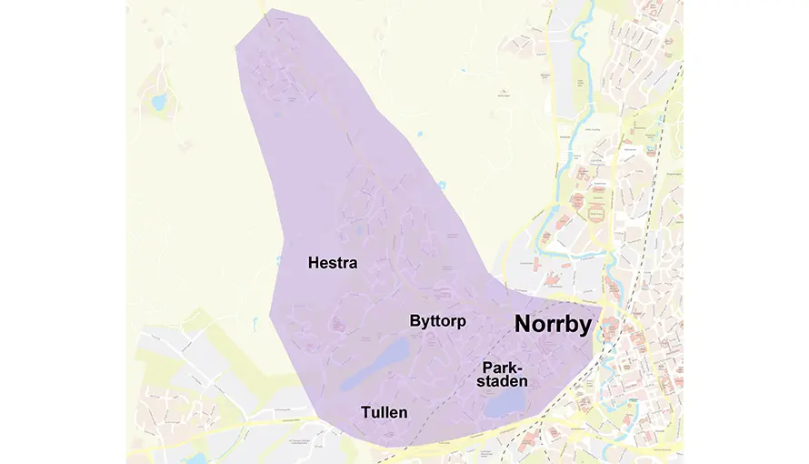 Karta över Norrby.