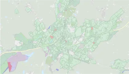 Bild som visar en karta över Borås. 