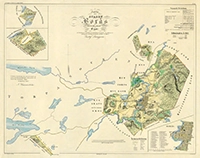 Karta från 1856 över Borås