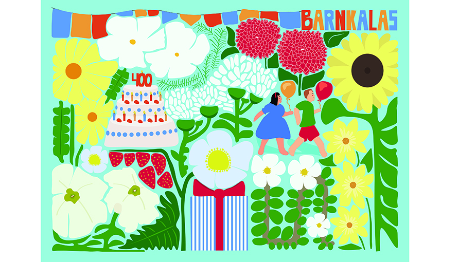 Illustration blomsterprogrammet Barnkalas