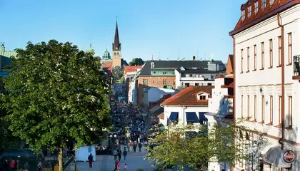 Vy över Borås stadskärna.
