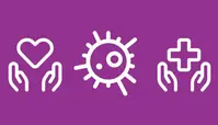 Ikoner för omvårdnad och coronavirus