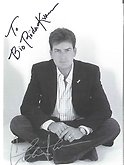 Autograf på Charlie Sheen