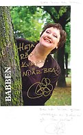 Autograf på Barbro "Babben" Larsson