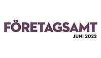 Logotyp i lila och svart med text Företagsamt Juni 2022